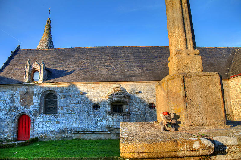 reportage 2012 bretagne sud breizh izel kenavo J2 jour 2 le guerno église HDR high dynamic range chaire extérieur soleil couchant koala jones peluche mascotte